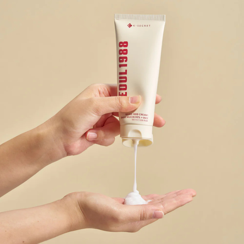 SEOUL 1988 CREAM: SNAIL MUCIN 93% + RICE 100ML